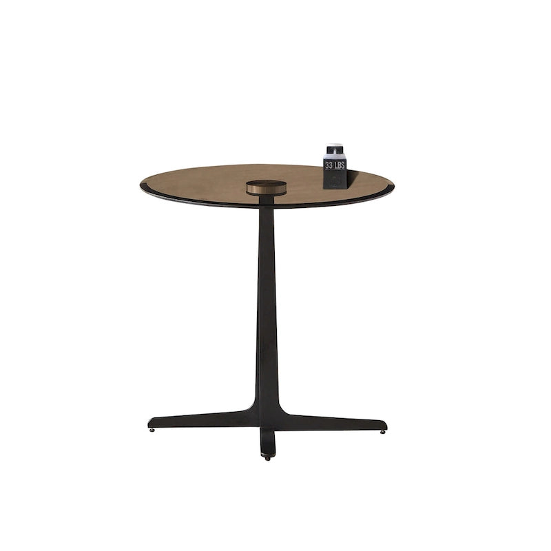End Table Glass Top Side/End Drink Table Tall Modern Round Accent Metal Nightstand Furniture