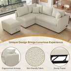 L-shaped Sectional Pull Out Sofa Bed Sleeper Sofa with Two USB Ports, Two Power Sockets