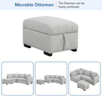 L-shaped Sectional Pull Out Sofa Bed Sleeper Sofa with Two USB Ports, Two Power Sockets