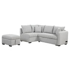 L-shaped Sectional Pull Out Sofa Bed Sleeper Sofa with Two USB Ports, Two Power Sockets