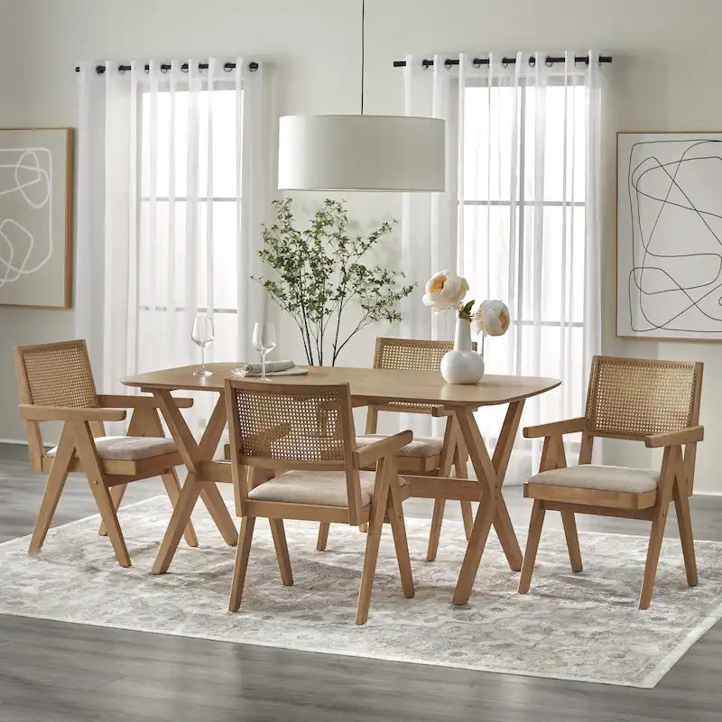 Solid Wood Armchair Dining Set