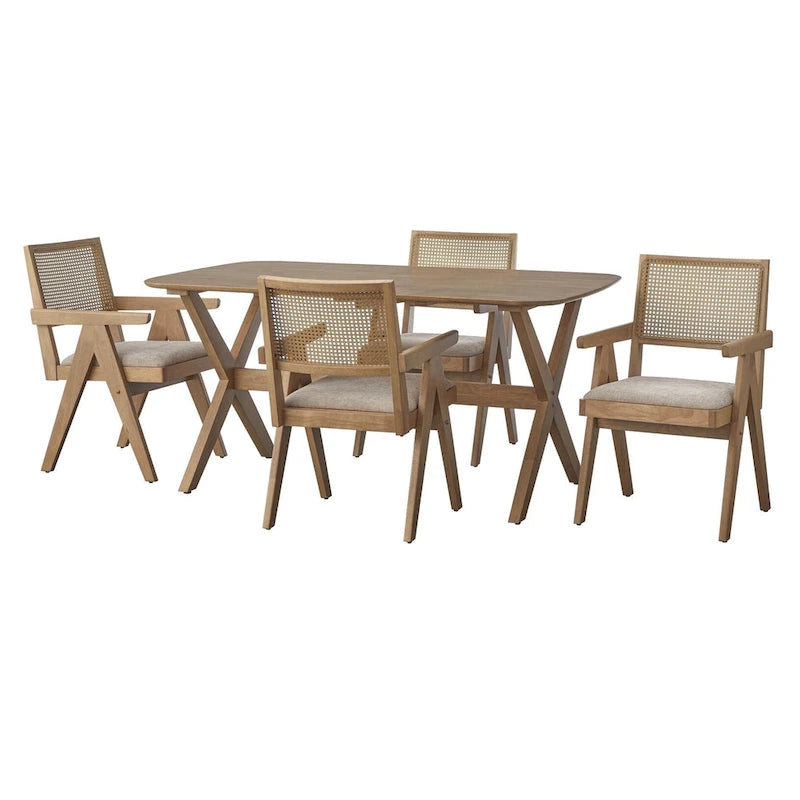 Solid Wood Armchair Dining Set