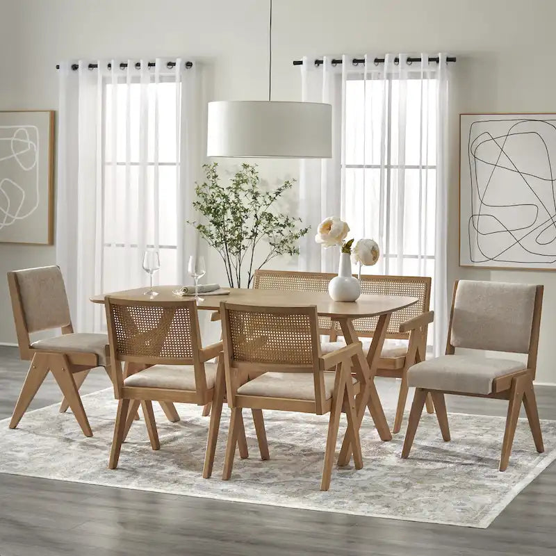 Solid Wood Armchair Dining Set