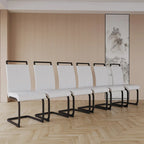 High Back Upholstered Side Chair with C-shaped Tube