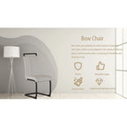High Back Upholstered Side Chair with C-shaped Tube
