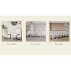High Back Upholstered Side Chair with C-shaped Tube