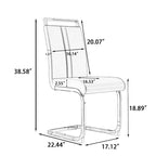 High Back Upholstered Side Chair with C-shaped Tube