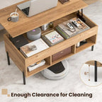 Lift Top Coffee Table with Storage Compartment & 3 Open See Details