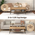 Lift Top Coffee Table with Storage Compartment & 3 Open See Details