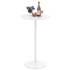 Round Bar Table w/ Adjustable Height & Metal Base Modern Style