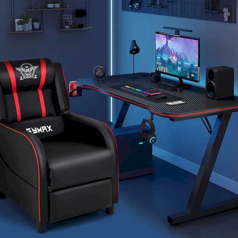 Massage Gaming Recliner Chair PU Leather Single Recliner Sofa