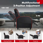 Massage Gaming Recliner Chair PU Leather Single Recliner Sofa