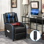 Massage Gaming Recliner Chair PU Leather Single Recliner Sofa