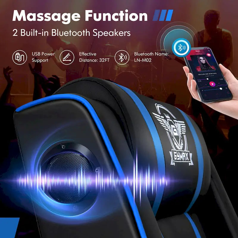 Massage Gaming Recliner Chair PU Leather Single Recliner Sofa