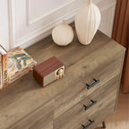 Rustic Style 47.24 Dresser TV Stand with 6 Deep Storage Drawers for Living Room