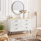Rustic Style 47.24 Dresser TV Stand with 6 Deep Storage Drawers for Living Room
