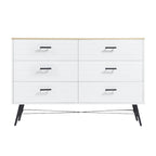 Rustic Style 47.24 Dresser TV Stand with 6 Deep Storage Drawers for Living Room