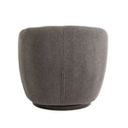 Grey 37.2 Swivel Barrel Chair with Storage
