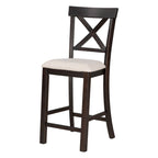 Vintage 6-Piece Counter Height Wooden Dining Table Set with 4 Chairs