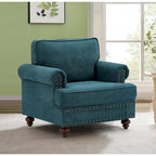 Modern Sofa Chair with Nailhead Rivet Trim 33.07 x 37.20 x 35.43