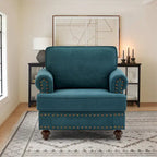 Modern Sofa Chair with Nailhead Rivet Trim 33.07 x 37.20 x 35.43
