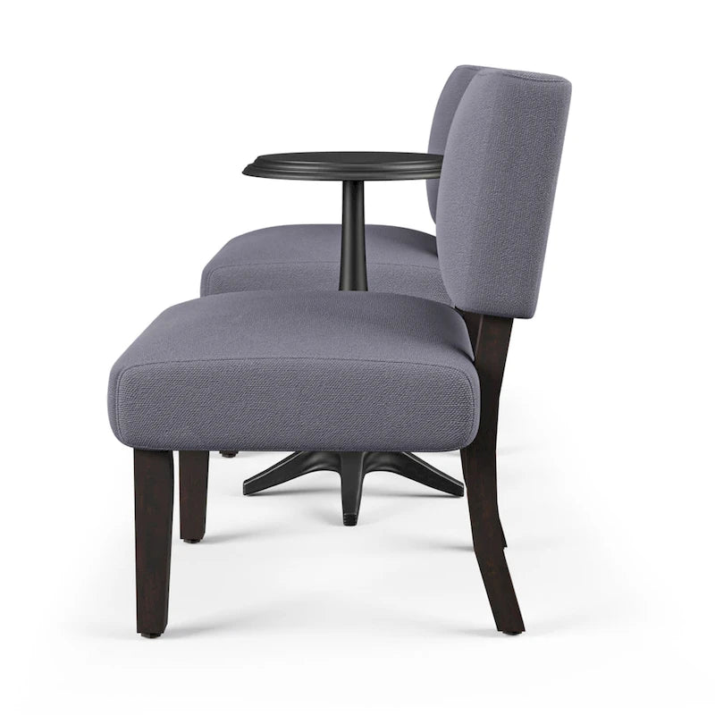 Transitional Grey Wood 3-piece Table with Chair Set