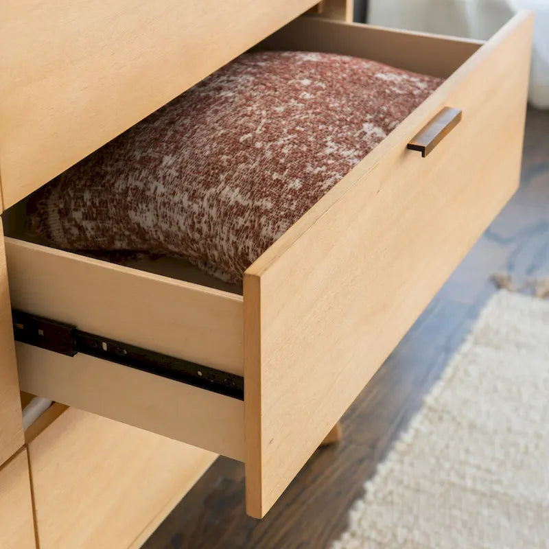 Wooden Mid-Century 6-Drawer Dresser