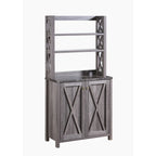 Rustic Wood Multi-shelf Microwave Cabinet