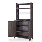 Rustic Wood Multi-shelf Microwave Cabinet