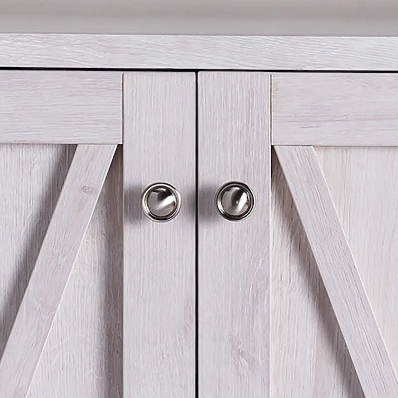 Rustic Wood Multi-shelf Microwave Cabinet