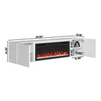 67 MDF Wall Mounted TV Stand with 36 Electric Fireplace