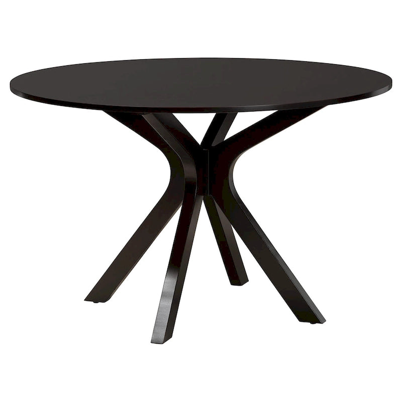 Modern and Contemporary 5-Piece Wood Dining Set-Grey/Dark Brown
