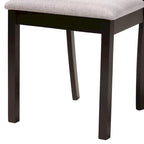 Modern and Contemporary 5-Piece Wood Dining Set-Grey/Dark Brown