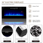 70 Fireplace TV Stand with 36 Electric Fireplace