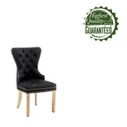 Caily Tufted Velvet Dining Chairs with Gold Chrome Legs