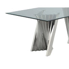 Modern Glass Coffee Table w/ Spiral Base Coffee Table