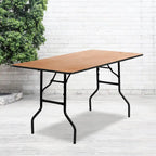 Natural Wood Folding Table