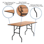 Natural Wood Folding Table
