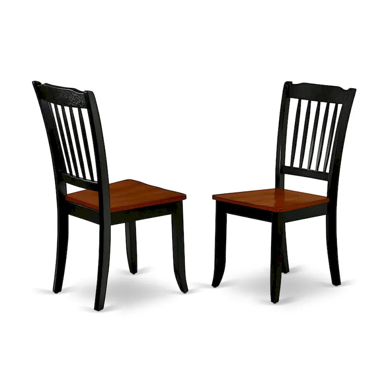 Dining Table Set- an Oval Kitchen Table and Kitchen Chairs, 42x60 Inch, Black & Cherry(Pieces Options)