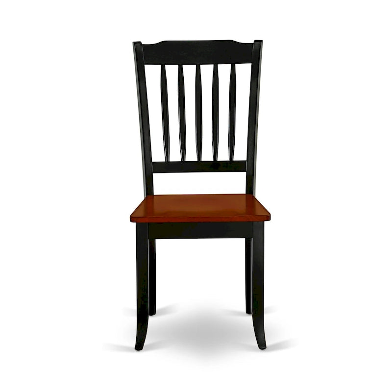 Dining Table Set- an Oval Kitchen Table and Kitchen Chairs, 42x60 Inch, Black & Cherry(Pieces Options)