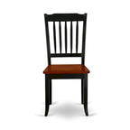 Dining Table Set- an Oval Kitchen Table and Kitchen Chairs, 42x60 Inch, Black & Cherry(Pieces Options)
