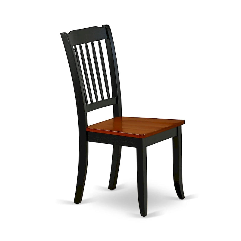 Dining Table Set- an Oval Kitchen Table and Kitchen Chairs, 42x60 Inch, Black & Cherry(Pieces Options)