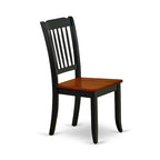 Dining Table Set- an Oval Kitchen Table and Kitchen Chairs, 42x60 Inch, Black & Cherry(Pieces Options)
