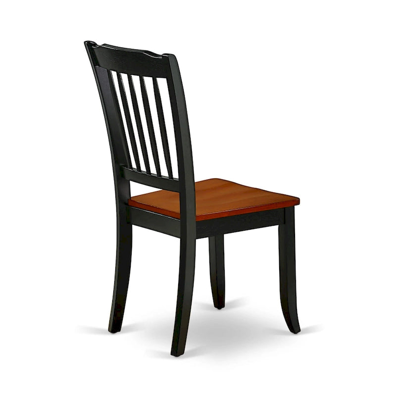 Dining Table Set- an Oval Kitchen Table and Kitchen Chairs, 42x60 Inch, Black & Cherry(Pieces Options)