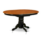 Dining Table Set- an Oval Kitchen Table and Kitchen Chairs, 42x60 Inch, Black & Cherry(Pieces Options)