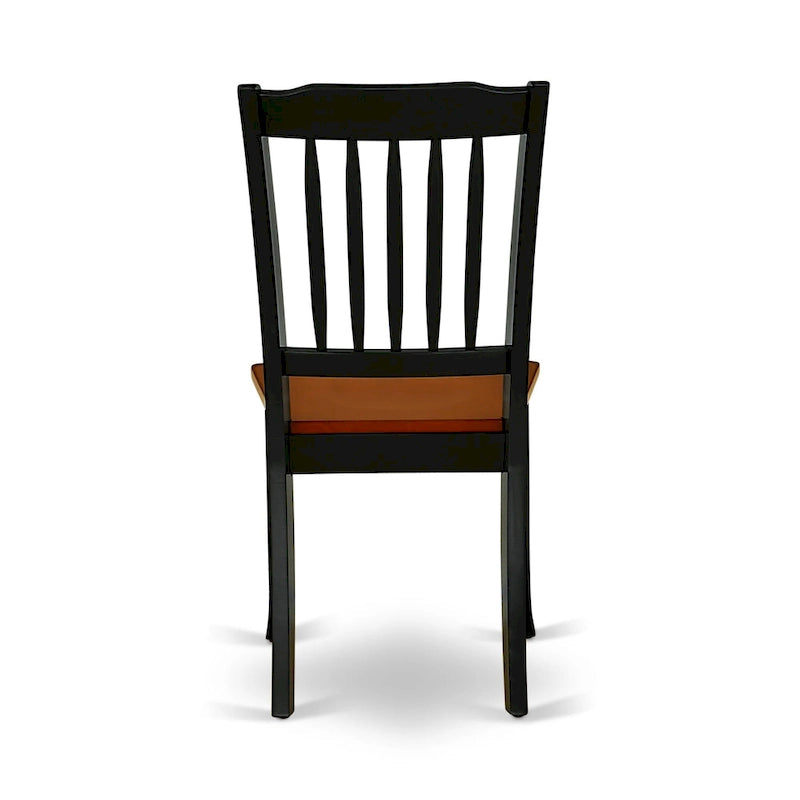 Dining Table Set- an Oval Kitchen Table and Kitchen Chairs, 42x60 Inch, Black & Cherry(Pieces Options)