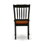 Dining Table Set- an Oval Kitchen Table and Kitchen Chairs, 42x60 Inch, Black & Cherry(Pieces Options)