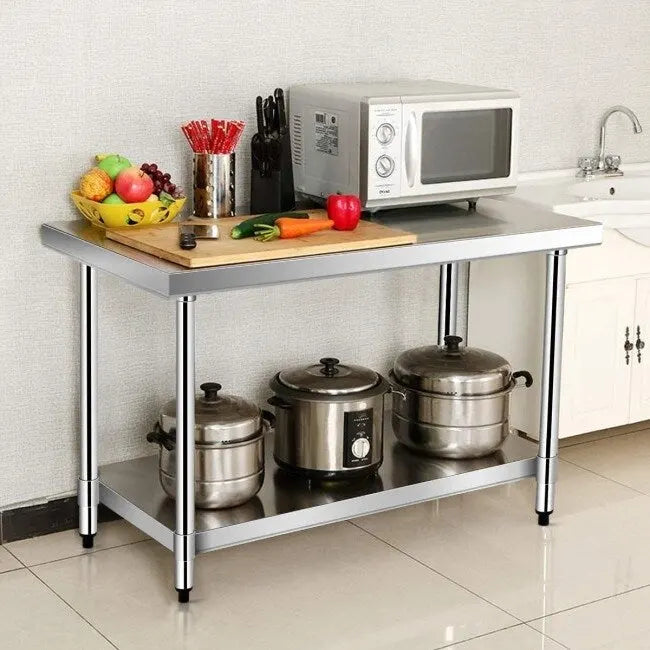 Commercial Kitchen Stainless Steel Work Table 36 inches L x 24 inches W x 35 inches H