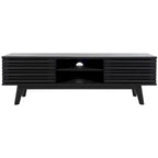 Teela Walnut 59-inch Storage Media TV Stand 59 W x 15 L x 19 H 59Wx15Dx19H