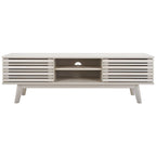 Teela Walnut 59-inch Storage Media TV Stand 59 W x 15 L x 19 H 59Wx15Dx19H